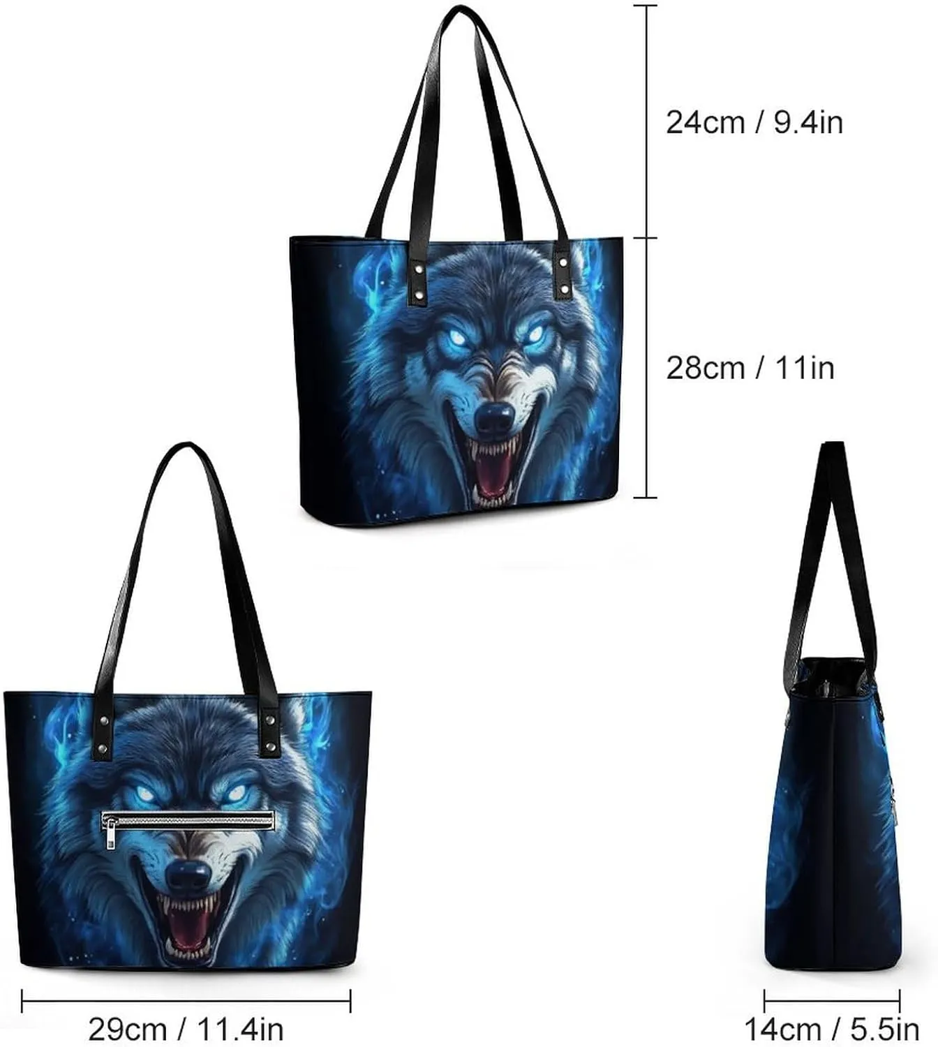Women Tote Bags Handbags PU Leather Shoulder Casual Handbags