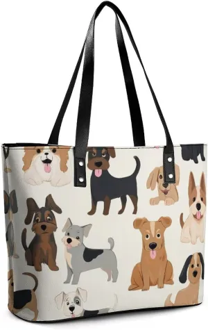 Women Tote Bags Handbags PU Leather Shoulder Casual Handbags