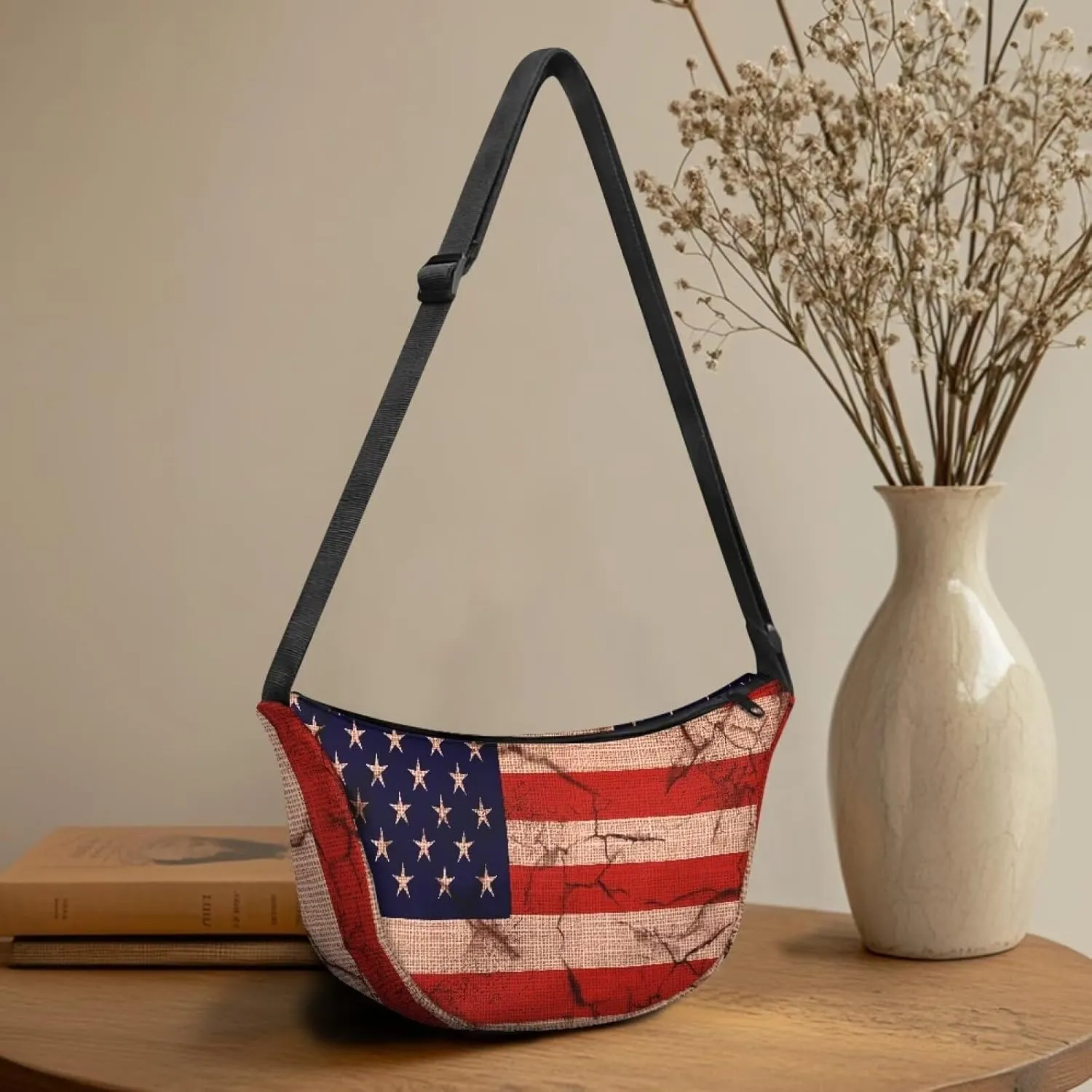 Women Trendy Crossbody Bag Men Lightweight Sling Crescent Purses with Adjustable Strap Fanny Packs Casual Handbag