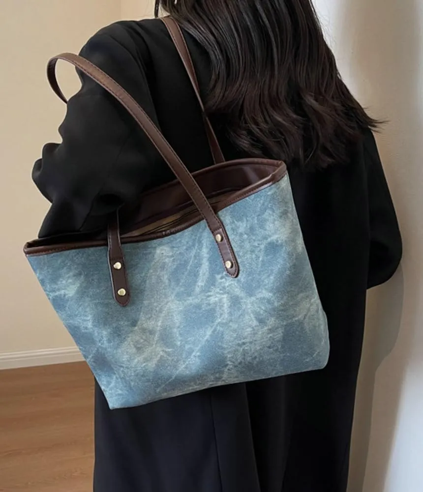 Women Vegan Leather Tote Purse Vintage Vegan Leather Shoulder Bags Stylish Casual Trendy Large Shoulder Handbags
