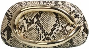 Women Woven PU Leather Clutch Box Metal Handle Evening Bag Trendy Leather Handbag Weave Shoulder Purse for Causal