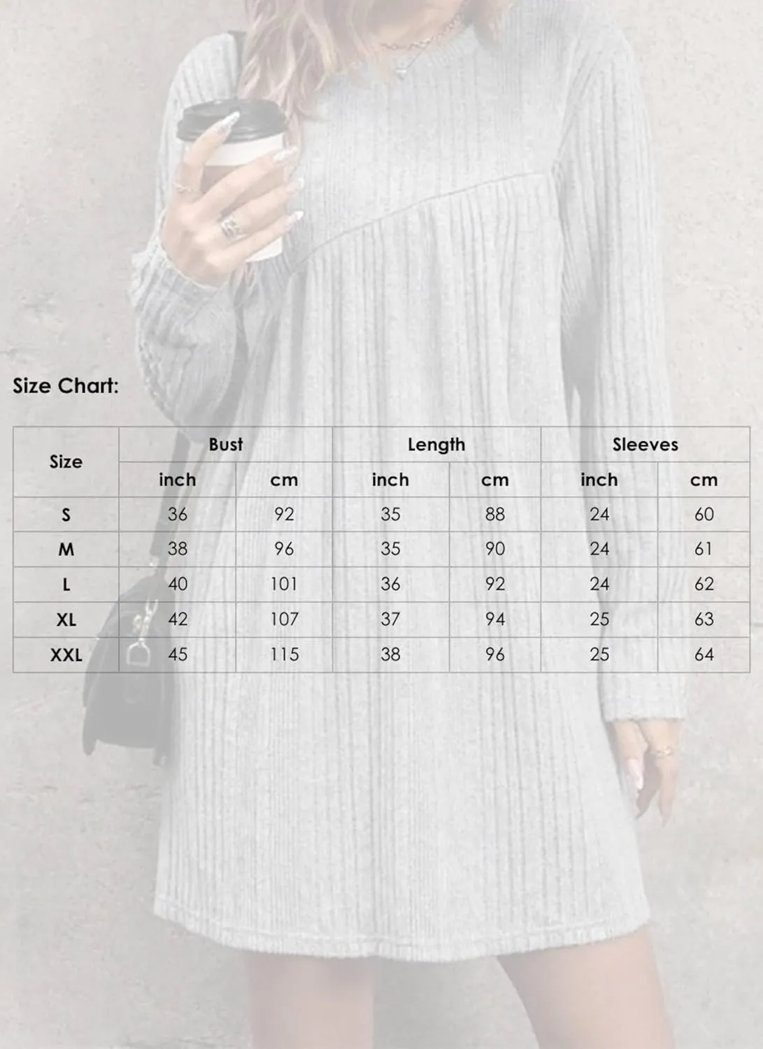 Women's 2025 Spring Shift Mini Dress Casual Round Neck Long Sleeve Dress Classy Ribbed Knit Vacation Party Work Dresses