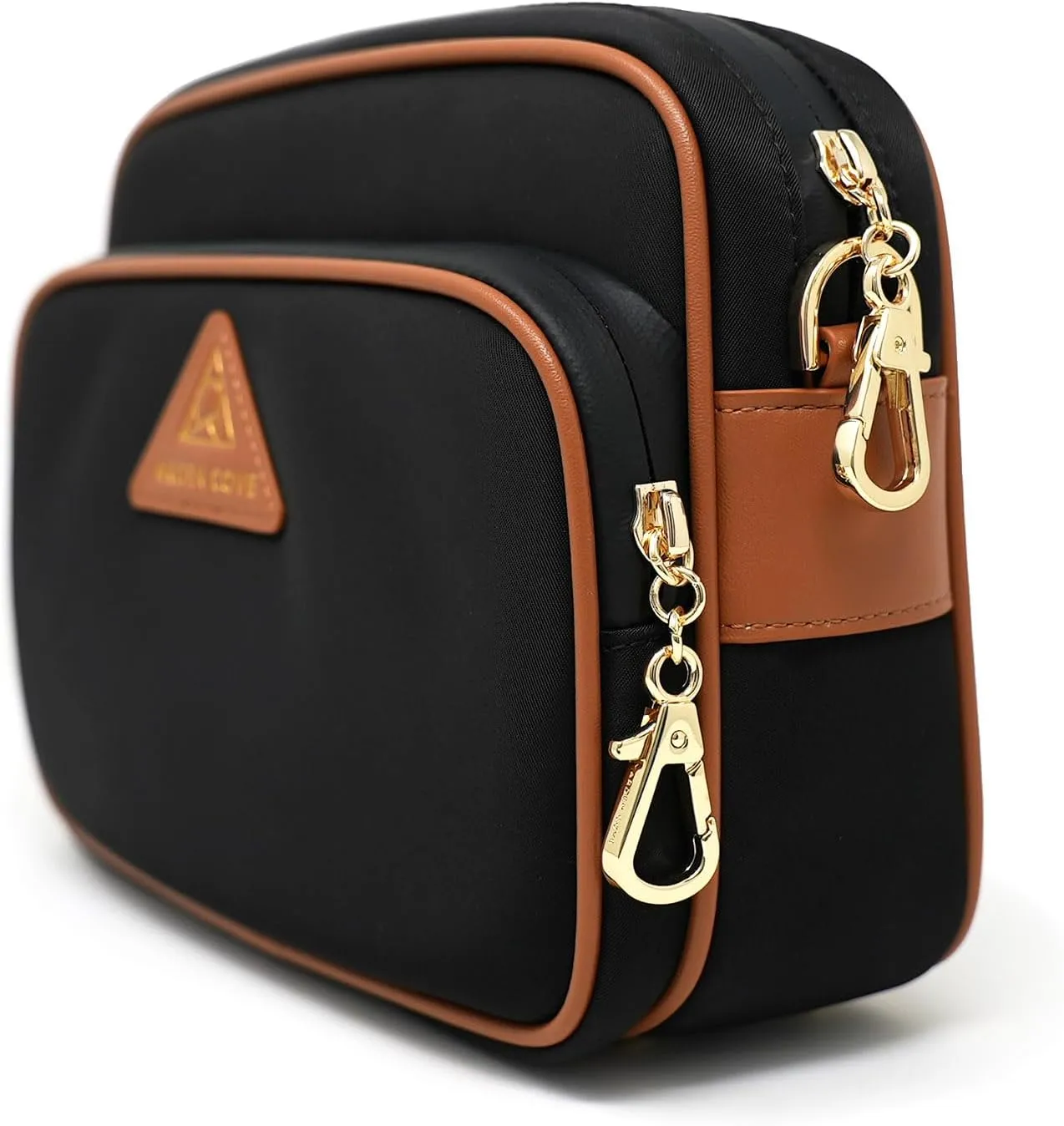 Womens Anti-Theft Water-Proof Travel Crossbody Bag with Slash-Resistant Faux Leather & Locking Clasps Strap