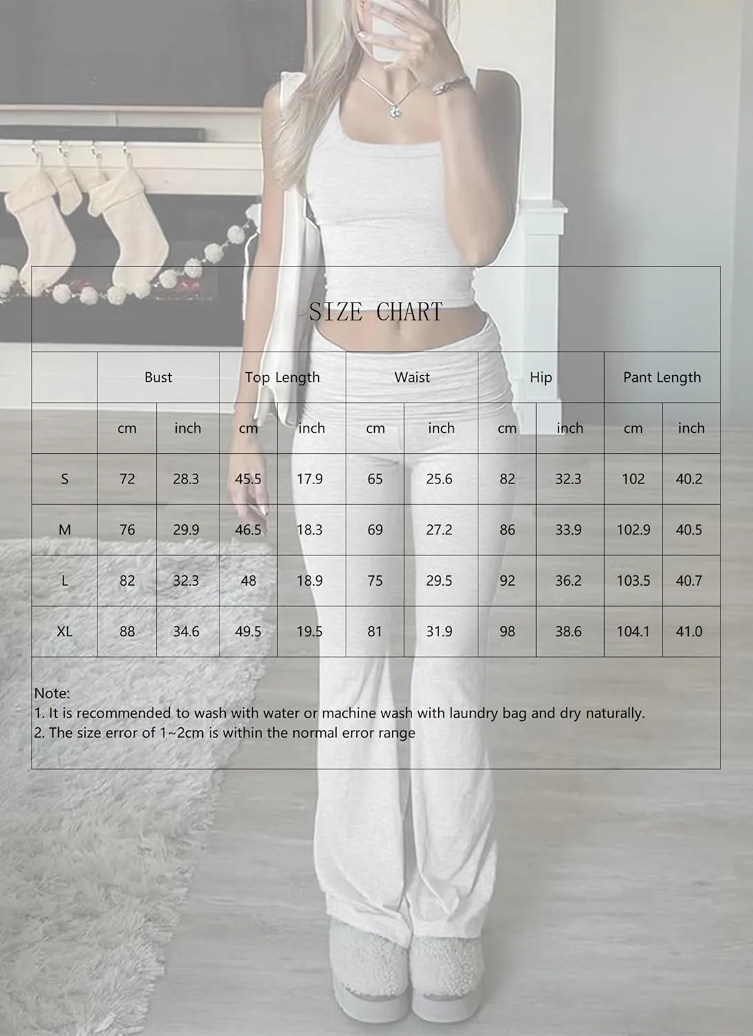 Women's Black U Neck Sleeveless Slim Fit Top and Low Rise Flared Long Pants Two Piece Outfit Y2k Casual Matching Set