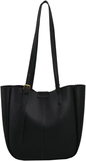 Women's Bucket Shoulder Tote Bags Fashion Large Top Handle Satchel Casual Handbags PU Leather Working Purses 2pcs
