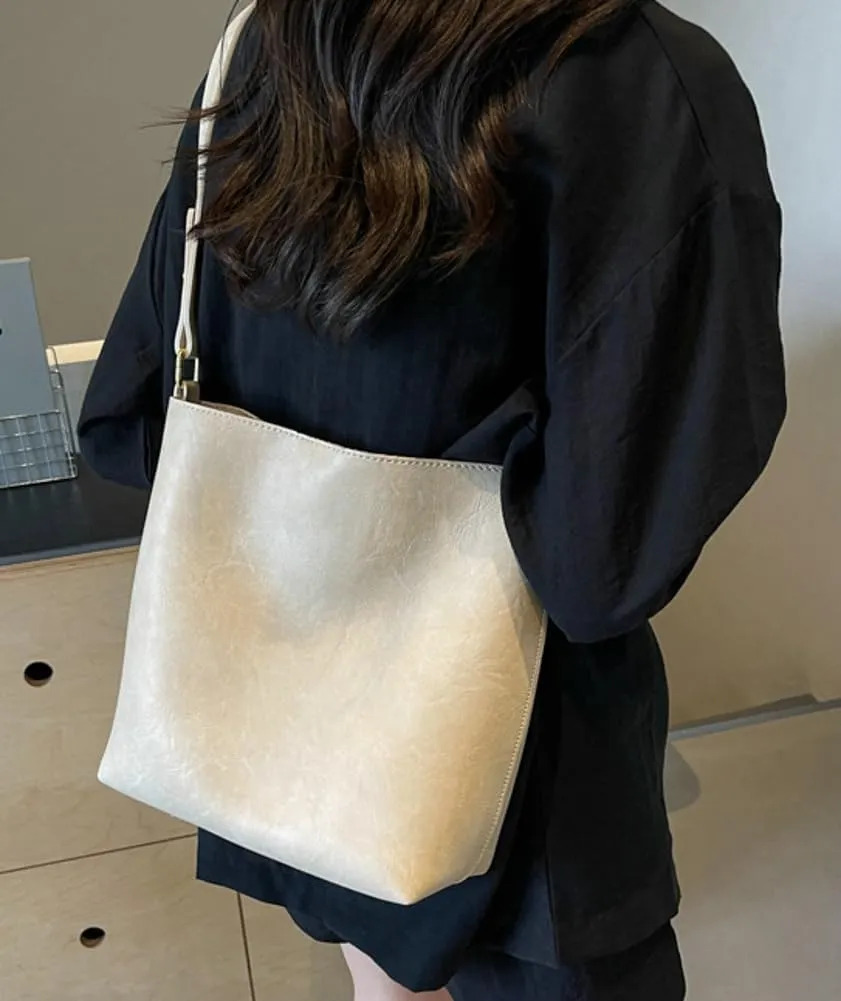 Women's Bucket Shoulder Tote Bags Fashion Large Top Handle Satchel Handbags PU Leather Crossbody Purses 2pcs