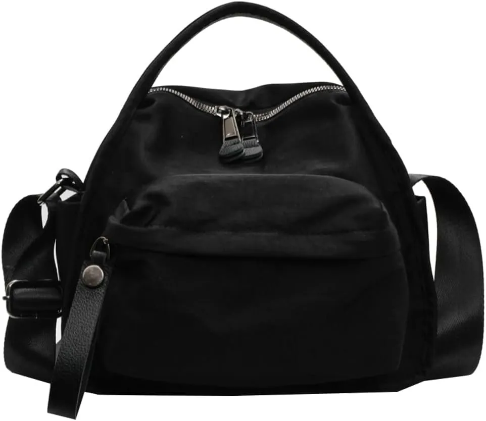 Womens Casual Nylon Tote Purses Large Shoulder Crossbody Purses Lightweight Canvas Handbags for Daily Use