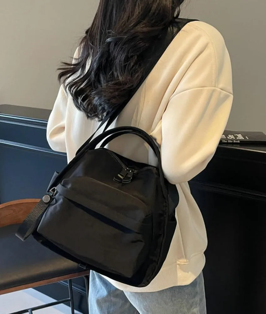Womens Casual Nylon Tote Purses Large Shoulder Crossbody Purses Lightweight Canvas Handbags for Daily Use