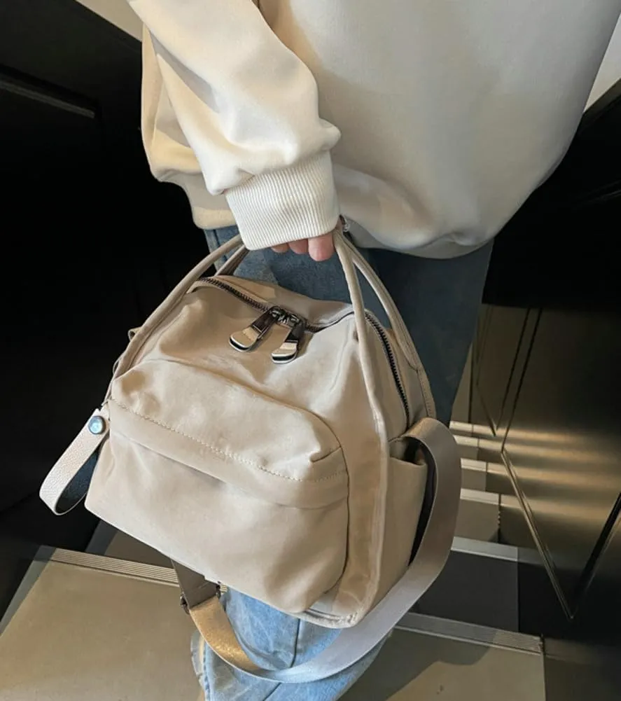 Womens Casual Nylon Tote Purses Large Shoulder Crossbody Purses Lightweight Canvas Handbags for Daily Use