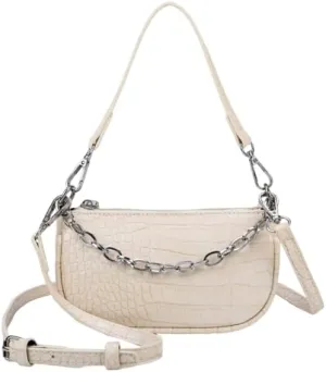 Women's Commuter Handbags Alligator Print Shoulder Bags Adjustable Crossbody Bag Zipper Purses
