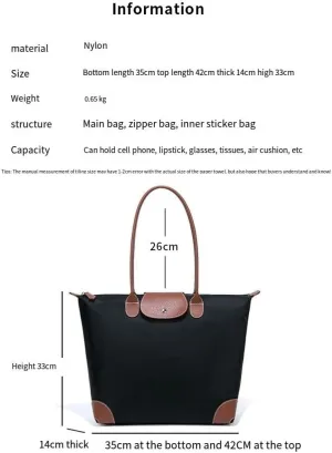 Women's Commuter Handbags Large Capacity Spliced Shoulder Bags Tote Bag Zipper Purses