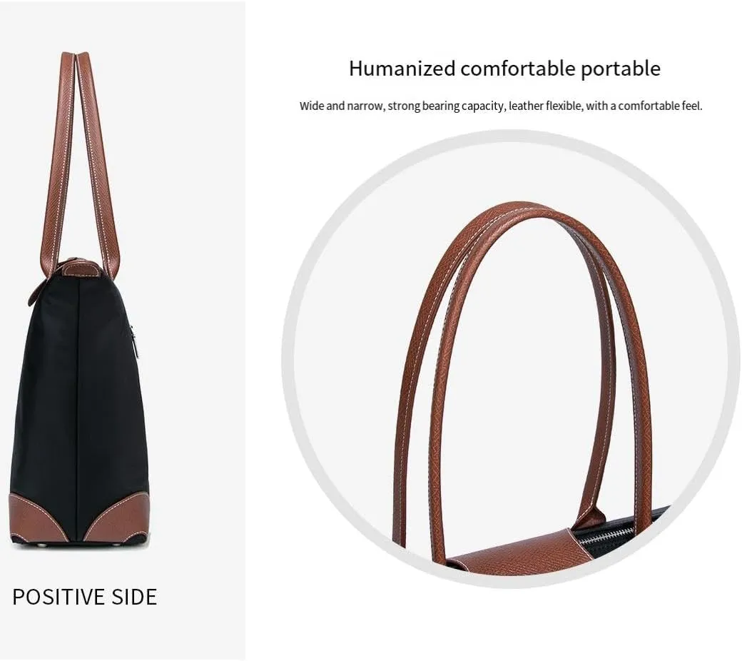 Women's Commuter Handbags Large Capacity Spliced Shoulder Bags Tote Bag Zipper Purses