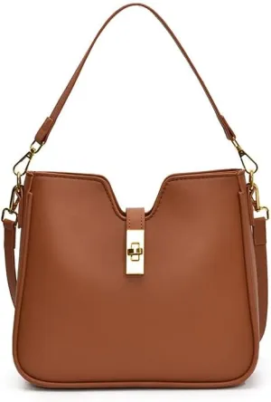 Women's Commuter Handbags Retro Shoulder Bags Adjustable Crossbody Bag Lock Purses