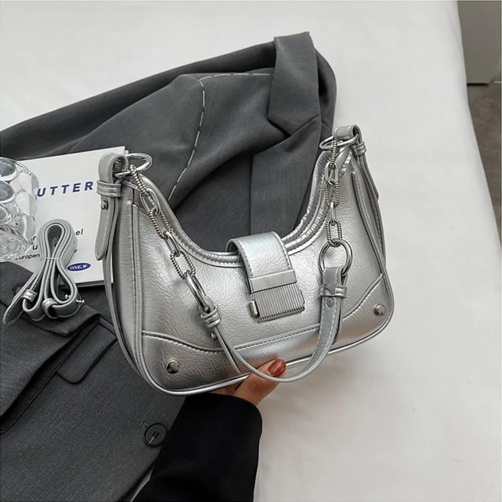 Women's Crossbody Bag Contrast Color Plaid Striped Saddle Shoulder Handbag Underarm Satchel Tote Clutch Purse Hobo Bag