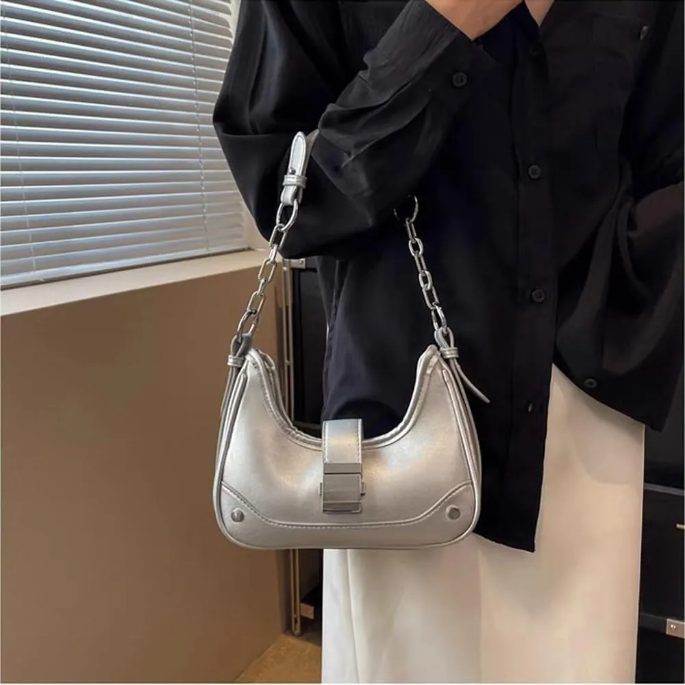 Women's Crossbody Bag Contrast Color Plaid Striped Saddle Shoulder Handbag Underarm Satchel Tote Clutch Purse Hobo Bag