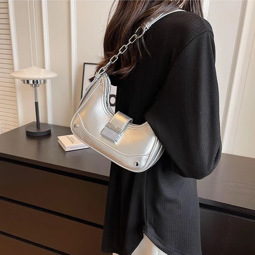 Women's Crossbody Bag Contrast Color Plaid Striped Saddle Shoulder Handbag Underarm Satchel Tote Clutch Purse Hobo Bag
