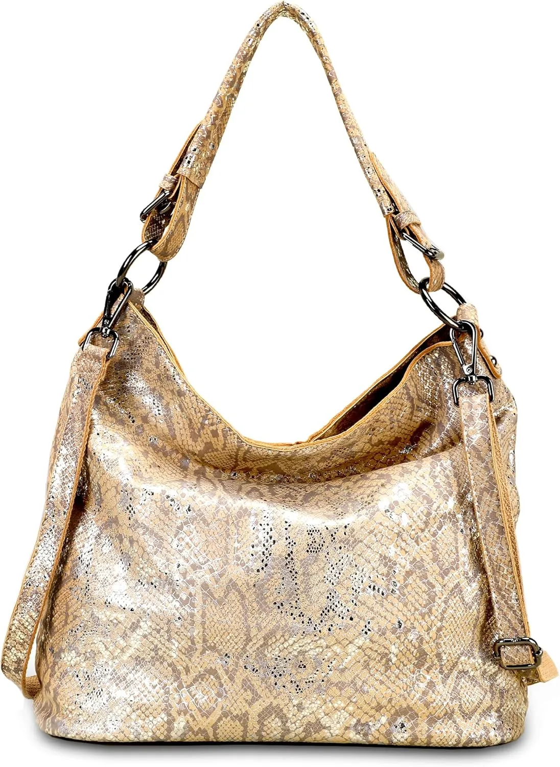 Women's Crossbody Bag with Adjustable Shoulder Strap in Snake Print Suitable for Casual and Formal Occasions