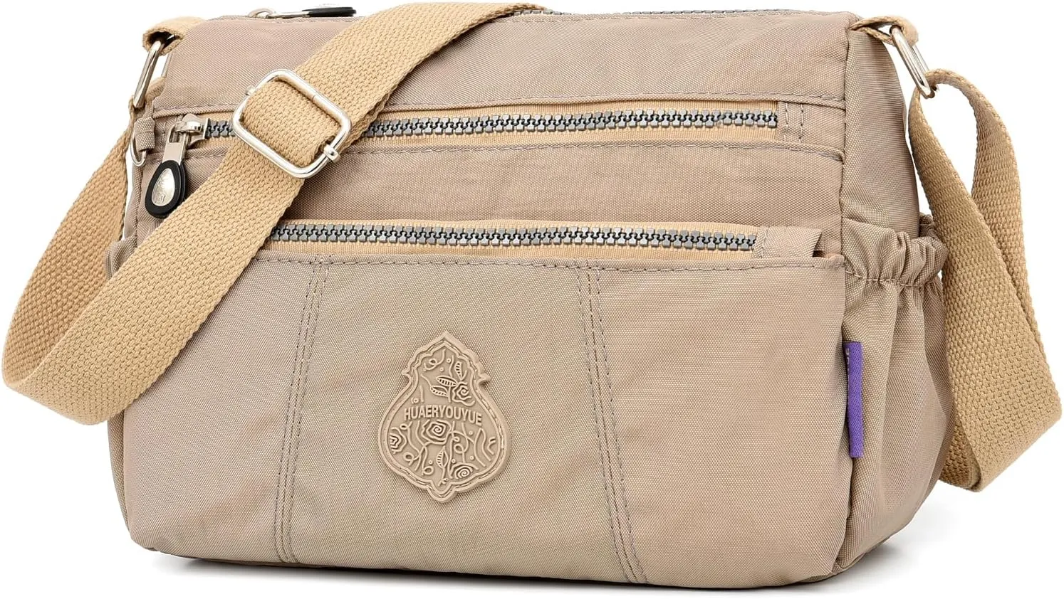 Women's Crossbody Bag with Zipper Pockets, Adjustable Strap,A gift for mom