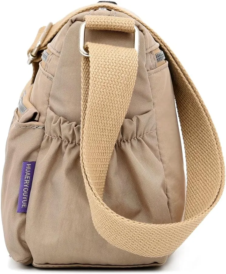 Women's Crossbody Bag with Zipper Pockets, Adjustable Strap,A gift for mom