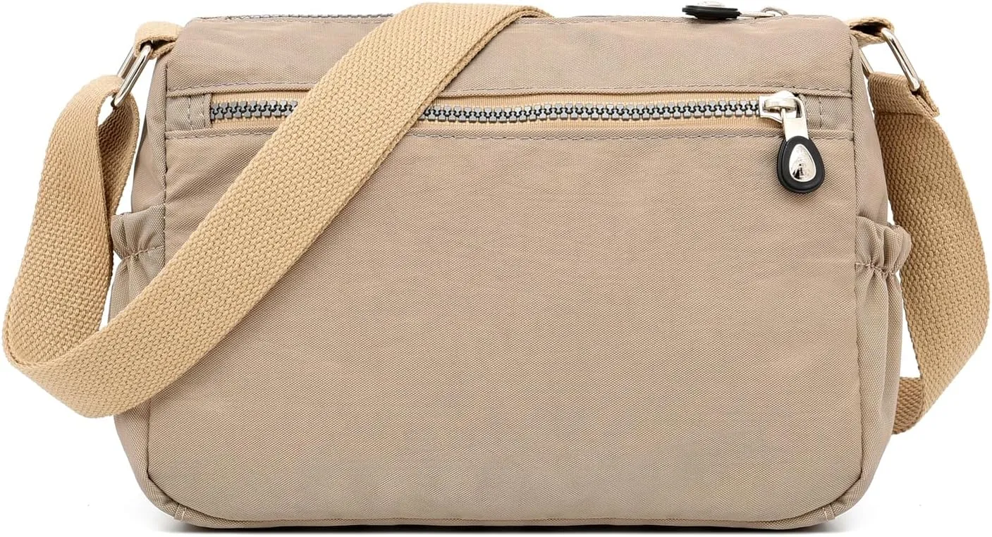Women's Crossbody Bag with Zipper Pockets, Adjustable Strap,A gift for mom