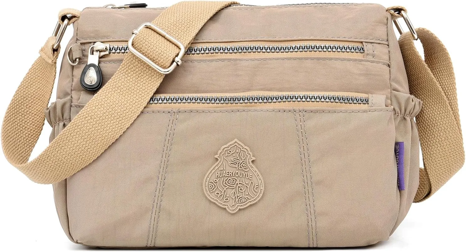 Women's Crossbody Bag with Zipper Pockets, Adjustable Strap,A gift for mom