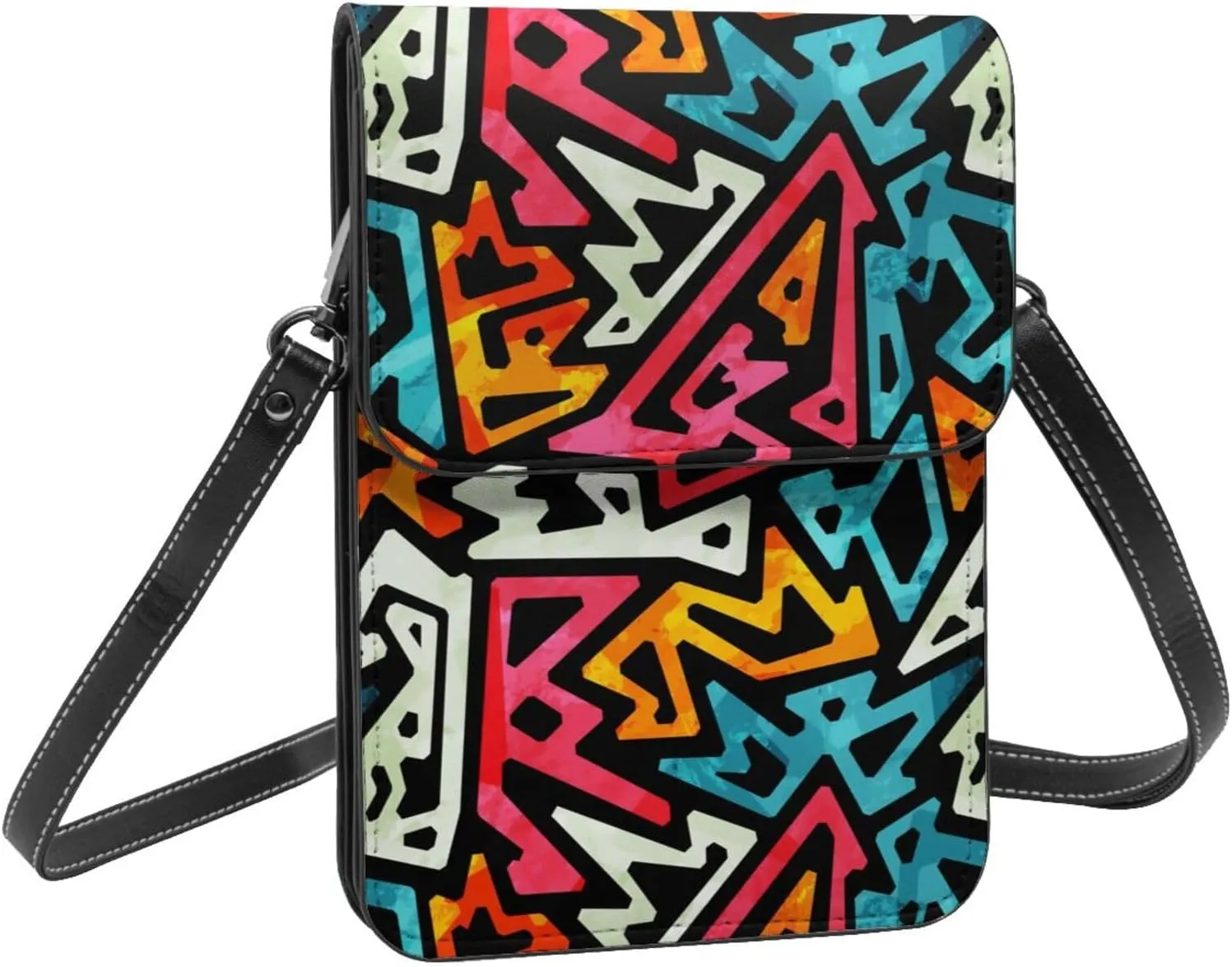 Womens Crossbody Bags Forest Animal Pattern Phone Bag Wallet Purses Adjustable Strap