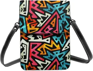 Womens Crossbody Bags Forest Animal Pattern Phone Bag Wallet Purses Adjustable Strap