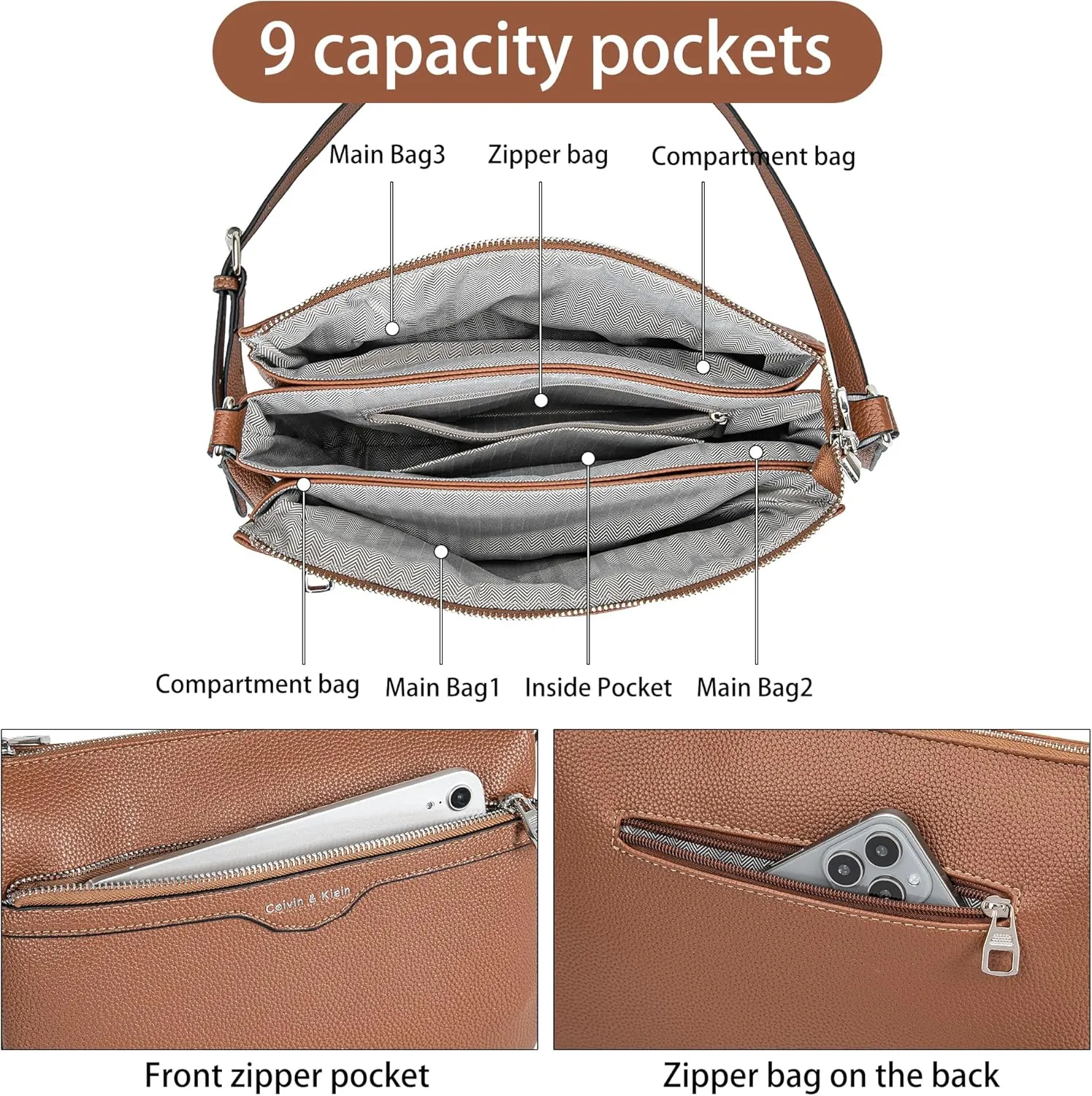 Women's Crossbody Hand Bags Leather, Designer Crossbody Bags For Women,Leather Crossbody Purses For Women