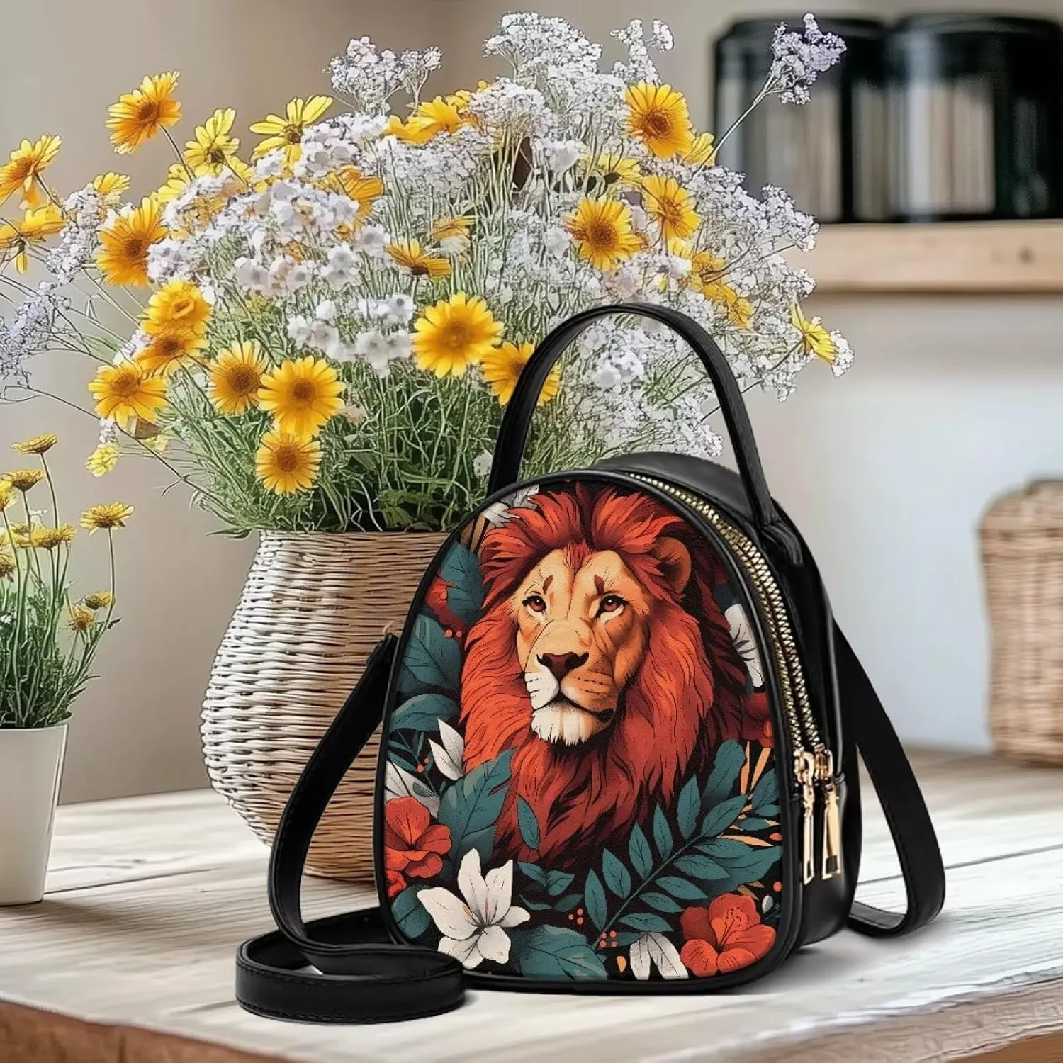 Women's Crossbody Handbags Owls Small Travel Purses Phone Bag, Butterfly Cross Body Bag Zipper Top Handle Purse