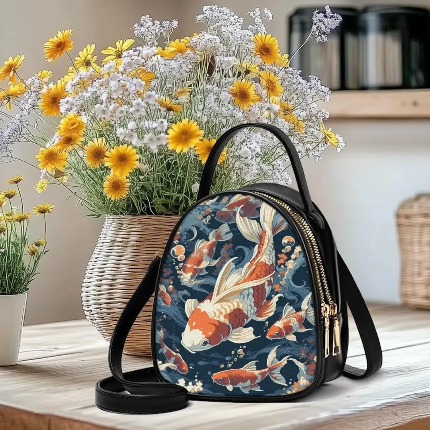 Women's Crossbody Handbags Owls Small Travel Purses Phone Bag, Butterfly Cross Body Bag Zipper Top Handle Purse