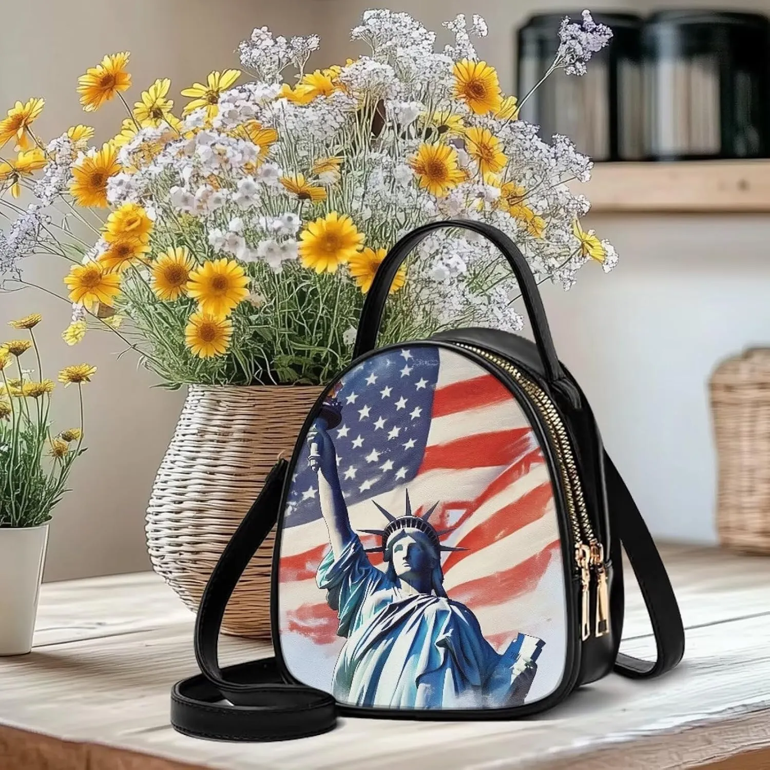 Women's Crossbody Handbags Owls Small Travel Purses Phone Bag, Butterfly Cross Body Bag Zipper Top Handle Purse