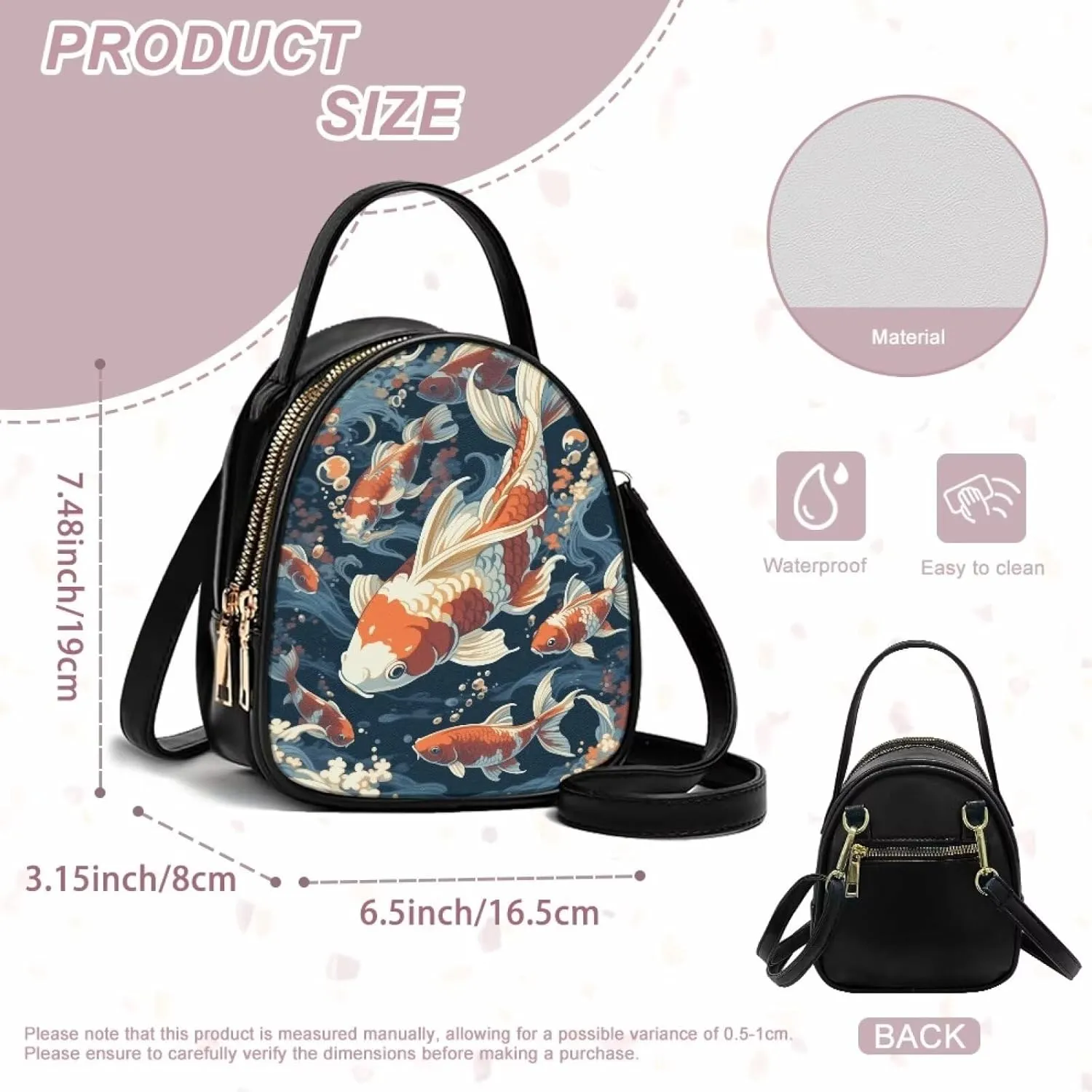 Women's Crossbody Handbags Owls Small Travel Purses Phone Bag, Butterfly Cross Body Bag Zipper Top Handle Purse