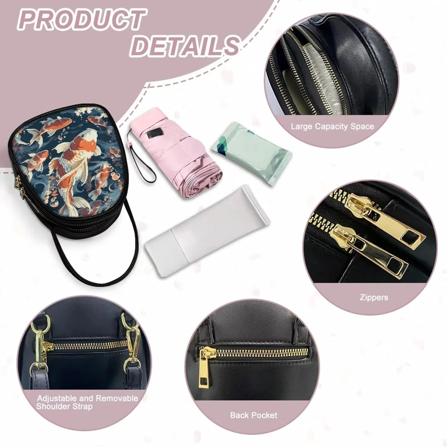 Women's Crossbody Handbags Owls Small Travel Purses Phone Bag, Butterfly Cross Body Bag Zipper Top Handle Purse