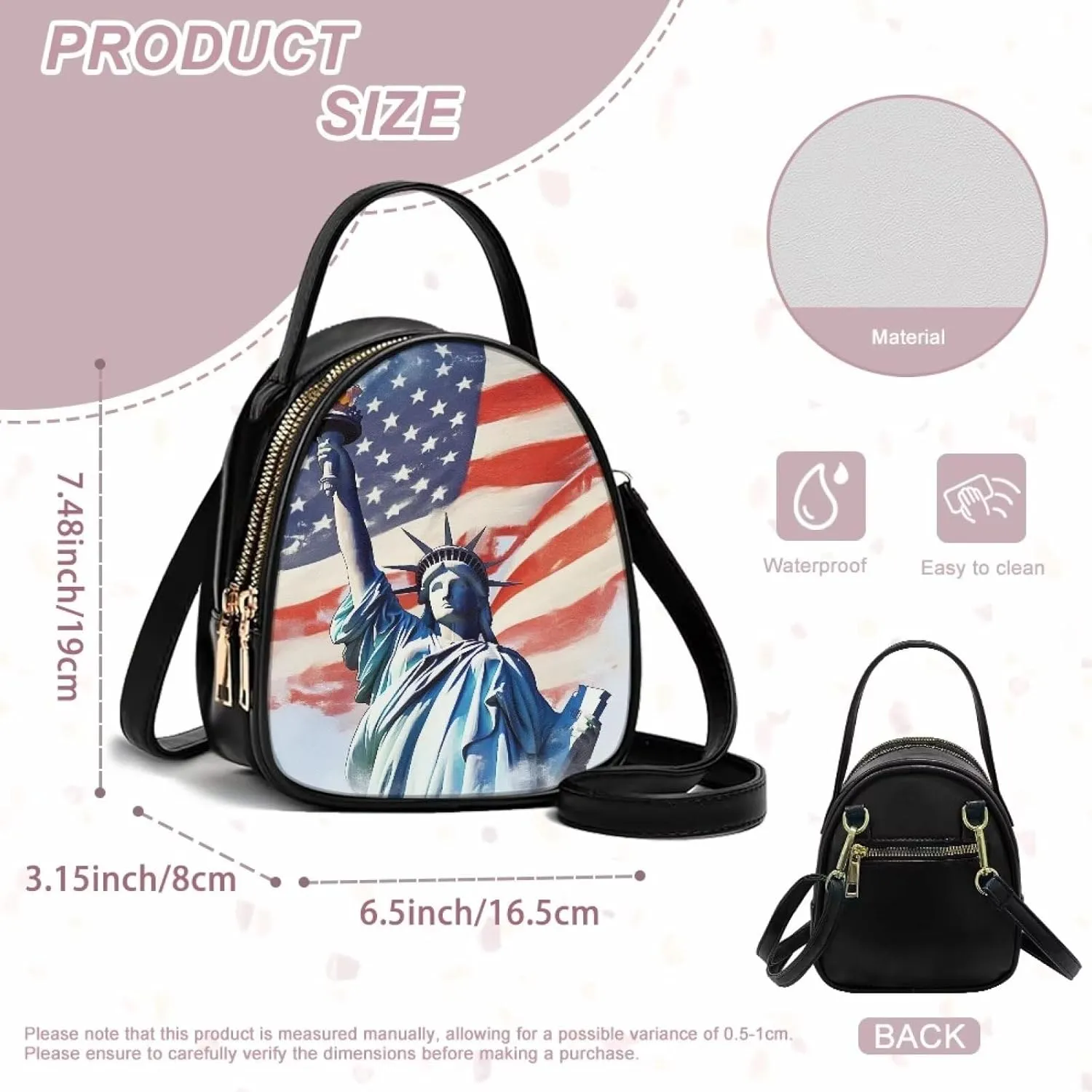 Women's Crossbody Handbags Owls Small Travel Purses Phone Bag, Butterfly Cross Body Bag Zipper Top Handle Purse