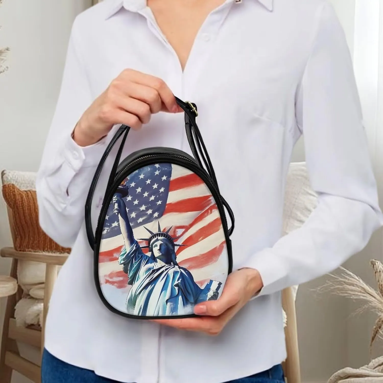Women's Crossbody Handbags Owls Small Travel Purses Phone Bag, Butterfly Cross Body Bag Zipper Top Handle Purse