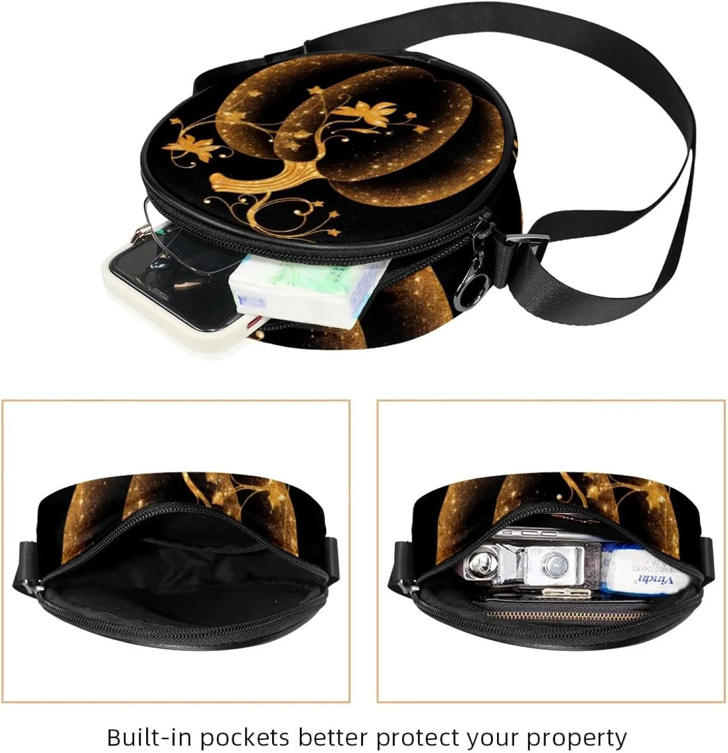 Women's Crossbody Handbags, Travel Purse, Cross Body Bag, animal tiger