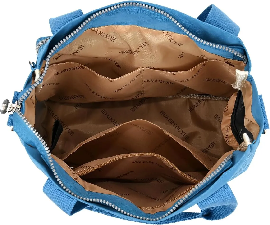 Women's Crossbody Tote Bag with Multiple Pockets, Adjustable Strap