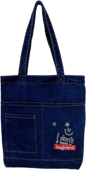 Women's denim wallet, casual handbag, crossbody shoulder bag, girl tote canvas bag