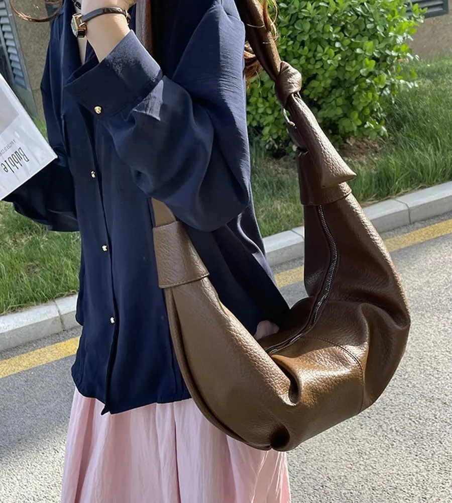 Womens Fashion Shoulder Crossbody Bag Soft Vegan leather Tote Purse Large Dumpling Handbag Top Handle Y2k Satchel