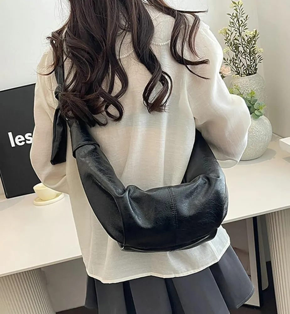 Womens Fashion Shoulder Crossbody Bag Soft Vegan leather Tote Purse Large Dumpling Handbag Top Handle Y2k Satchel