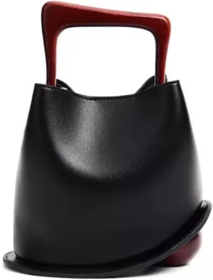 Women's Genuine Leather Personalized Bucket Handbag Bag, Homeless Retro Single-shoulder Crossbody Bag, Classic Chinese Style
