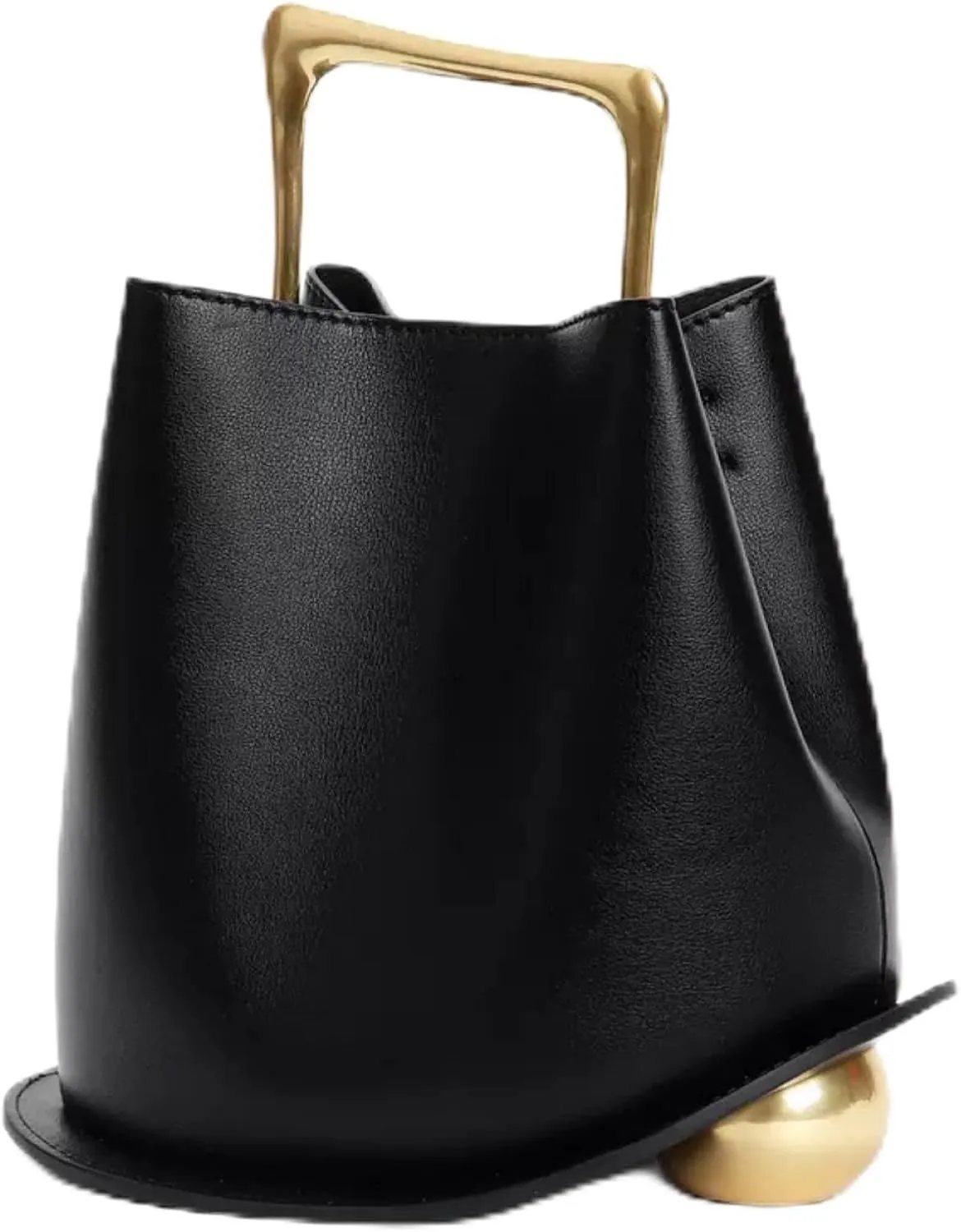 Women's Genuine Leather Personalized Bucket Handbag Bag, Homeless Retro Single-shoulder Crossbody Bag, Classic Chinese Style