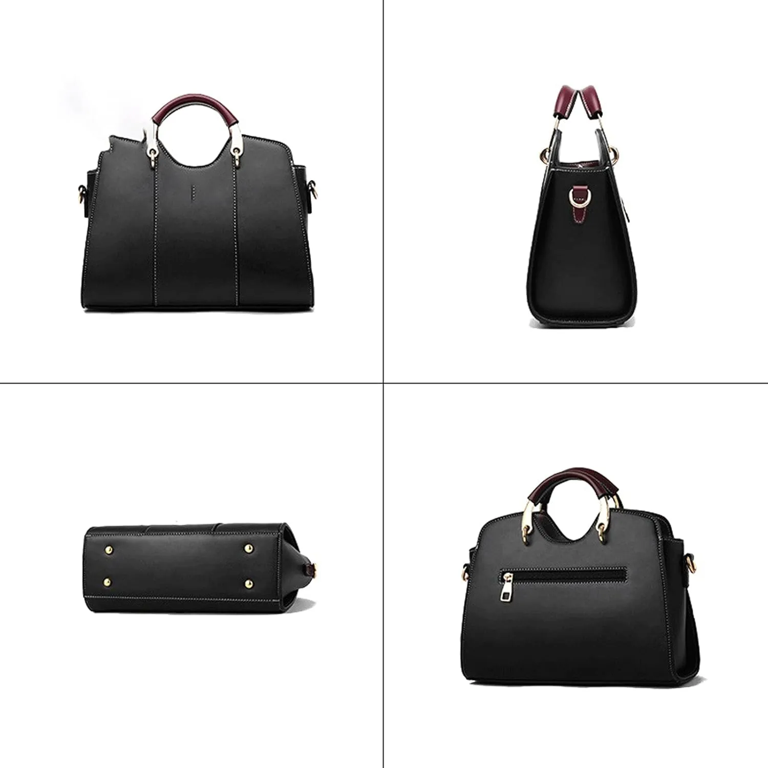 Women's Handbags Female Bag Women Leather Handbag Vintage Messenger Bag Letter Bags for Women Bag Handbag Ladies Hand Bags(Grey)