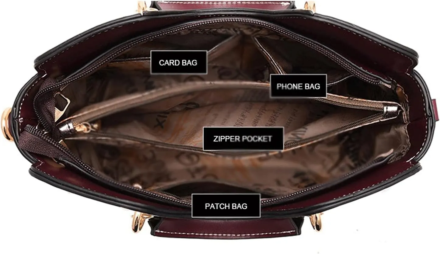 Women's Handbags Female Bag Women Leather Handbag Vintage Messenger Bag Letter Bags for Women Bag Handbag Ladies Hand Bags(Grey)