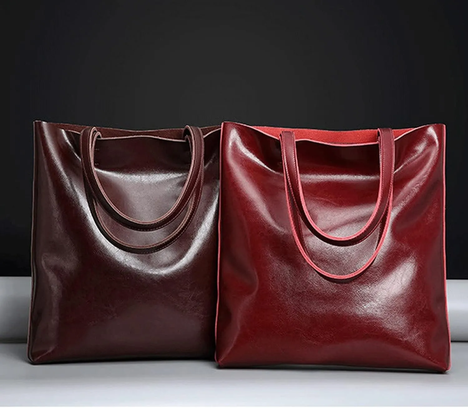 Women's Handbags Leather Shoulder Bag Ladies Genuine Leather Bags for Women Designer Handbag Female Fashion Hand Bags(Coffee)