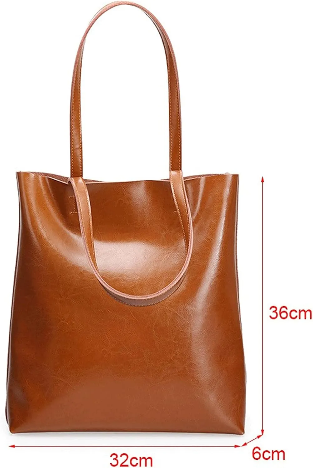 Women's Handbags Leather Shoulder Bag Ladies Genuine Leather Bags for Women Designer Handbag Female Fashion Hand Bags(Coffee)