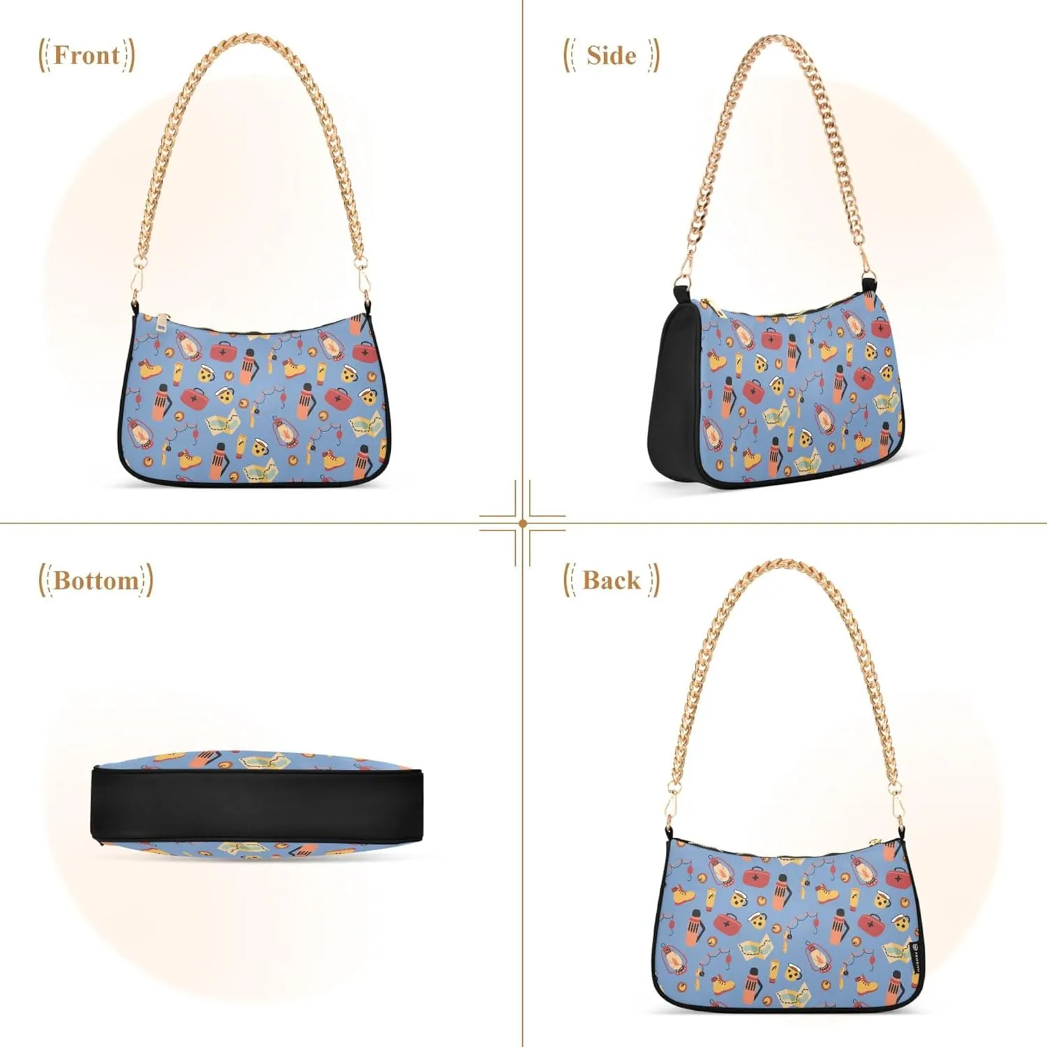 Women's Handbags Tote Crossbody Bag Stylish Purse Ladies Shoulder Bag Handbag Neon Watermelon Black Crescent Bag