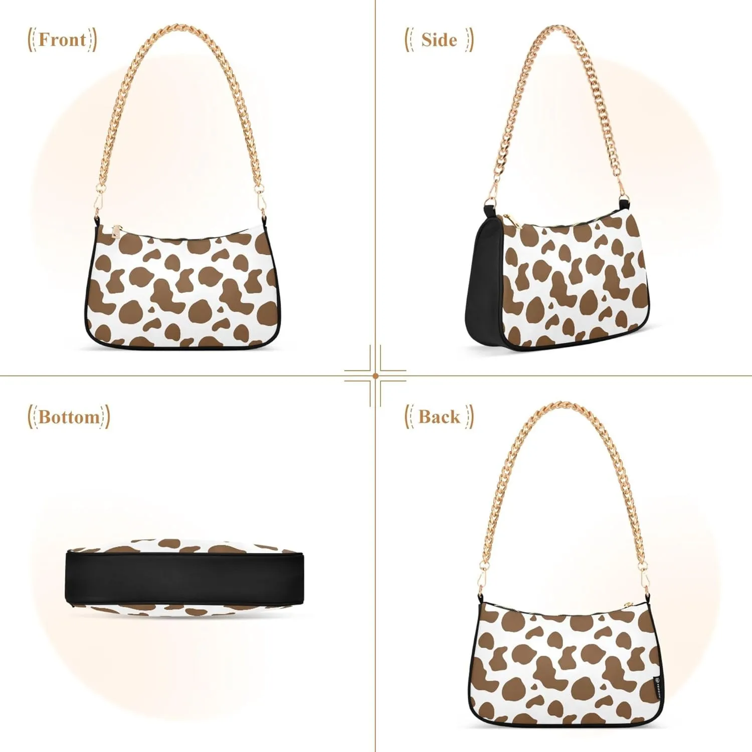 Women's Handbags Tote Crossbody Bag Stylish Purse Ladies Shoulder Bag Handbag Neon Watermelon Black Crescent Bag