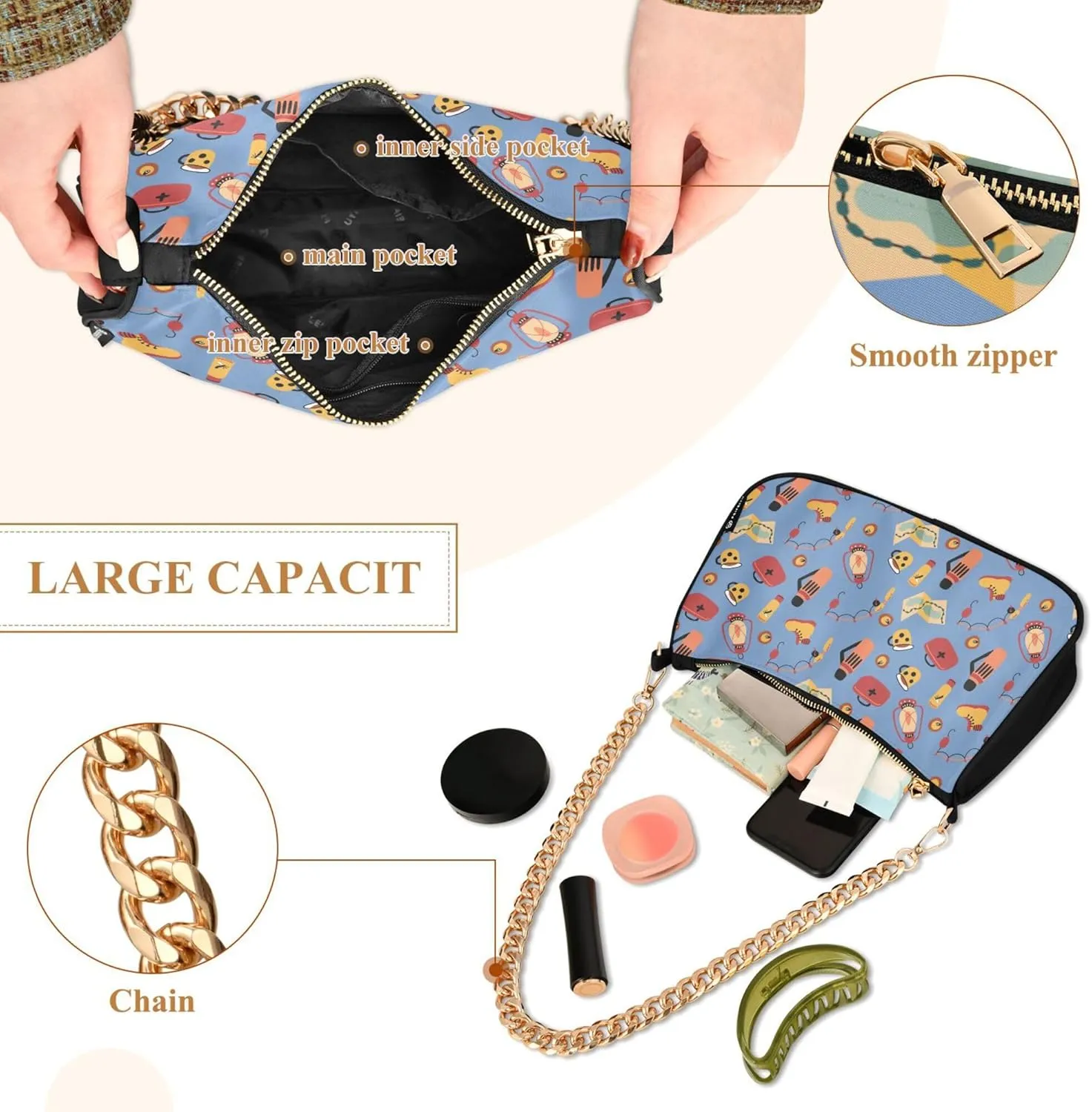Women's Handbags Tote Crossbody Bag Stylish Purse Ladies Shoulder Bag Handbag Neon Watermelon Black Crescent Bag