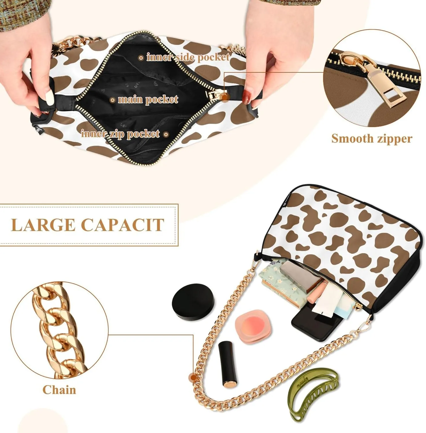 Women's Handbags Tote Crossbody Bag Stylish Purse Ladies Shoulder Bag Handbag Neon Watermelon Black Crescent Bag